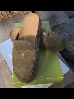 Tory Burch Everly Suede Clogs